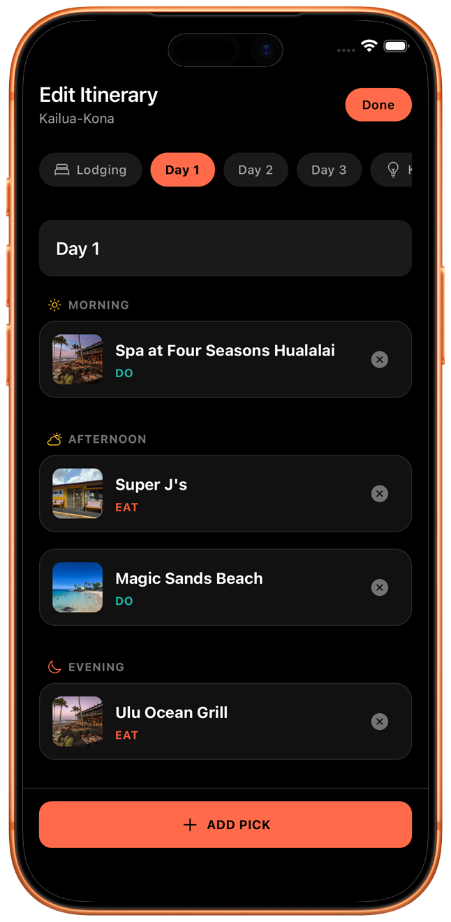 Smart Itinerary Result