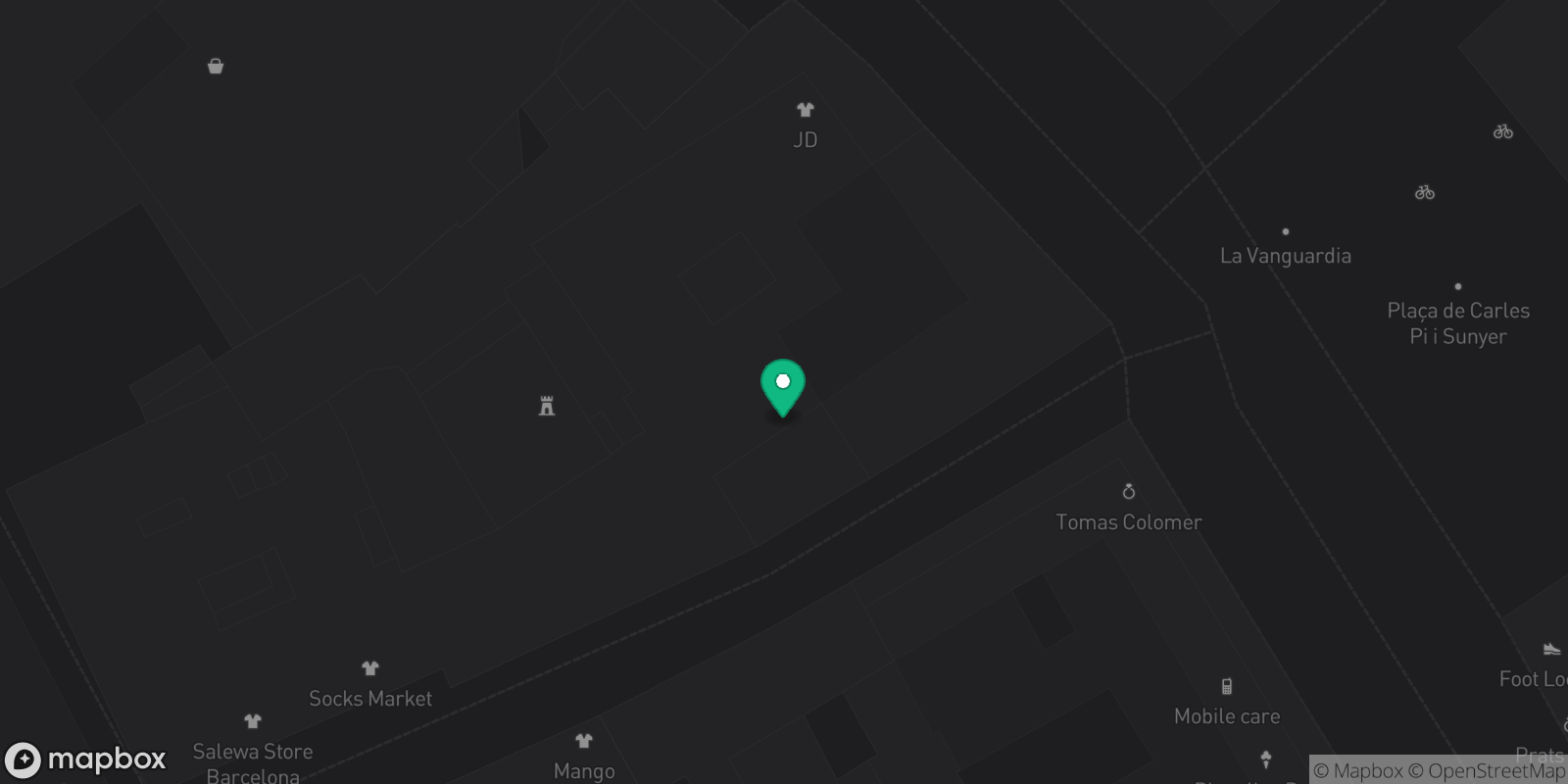 Map showing 1 destinations
