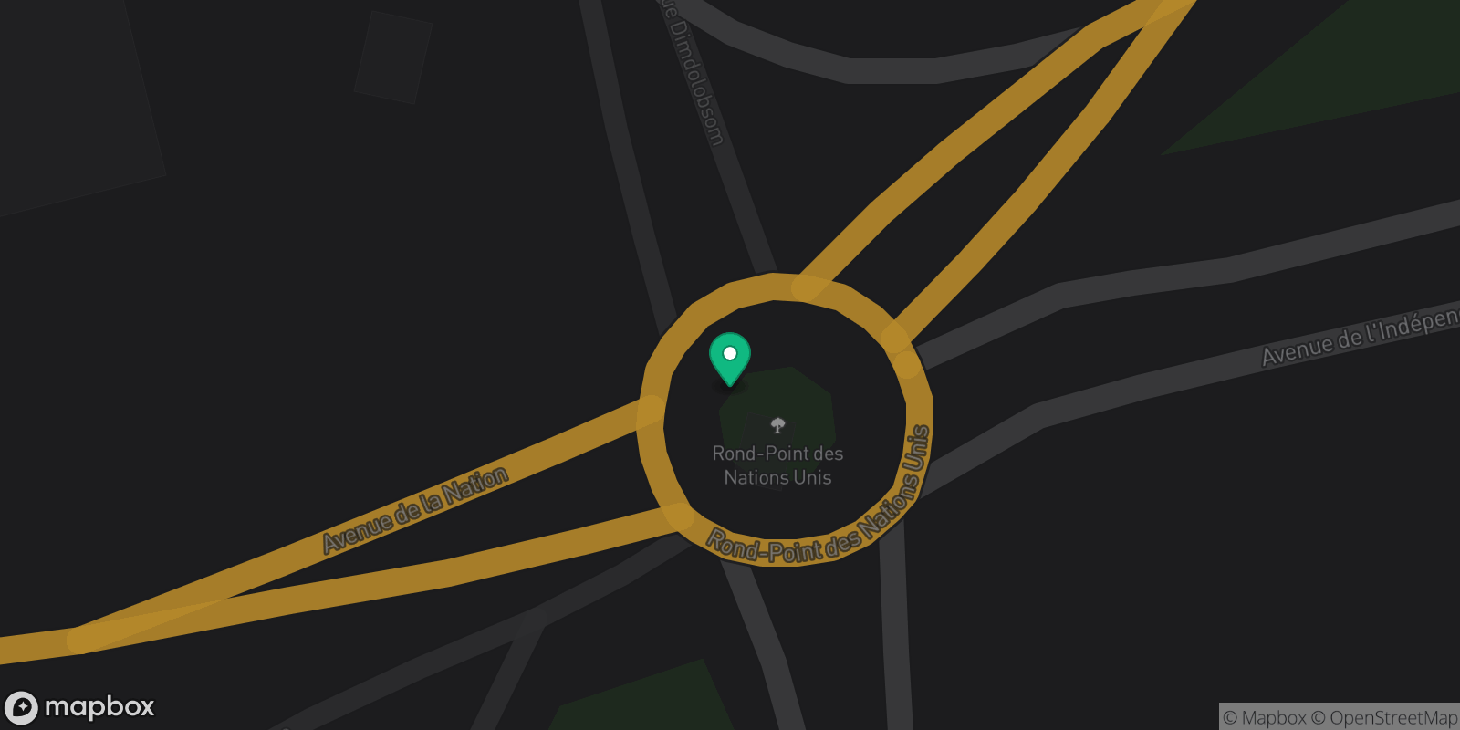 Map showing 1 destinations
