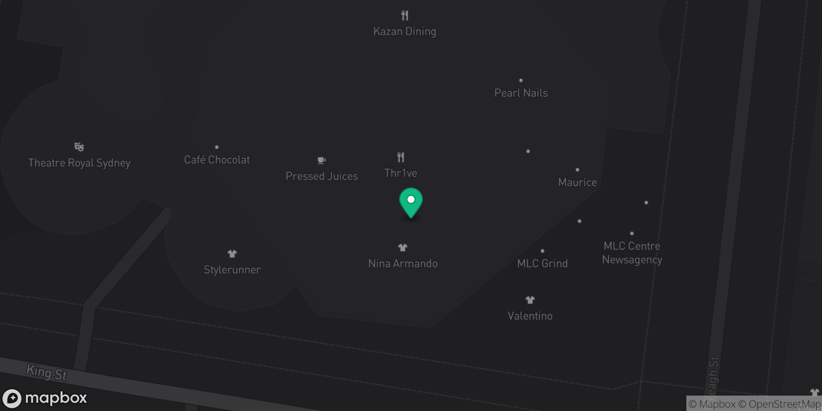 Map showing 1 destinations
