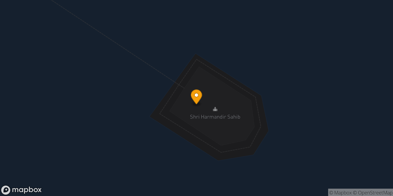 Map showing 1 destinations