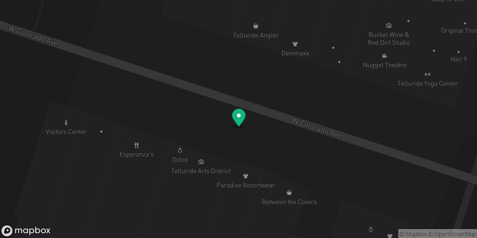 Map showing 1 destinations