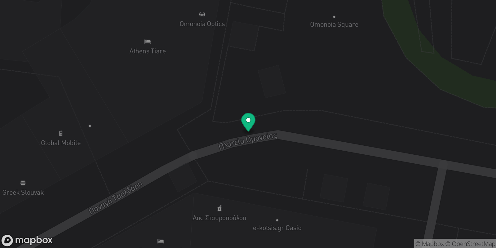 Map showing 1 destinations