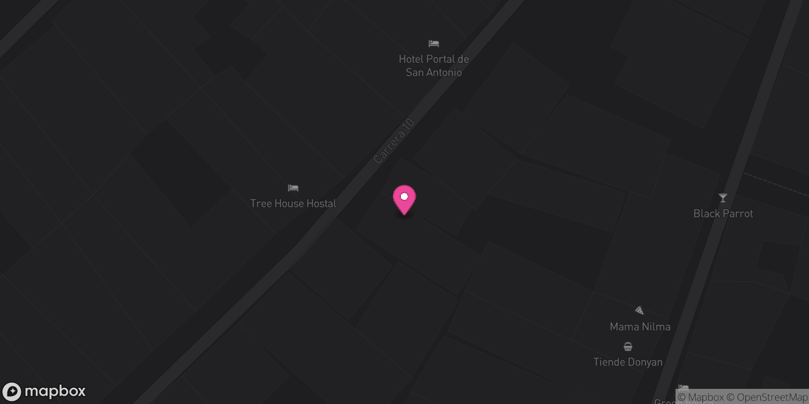 Map showing 1 destinations