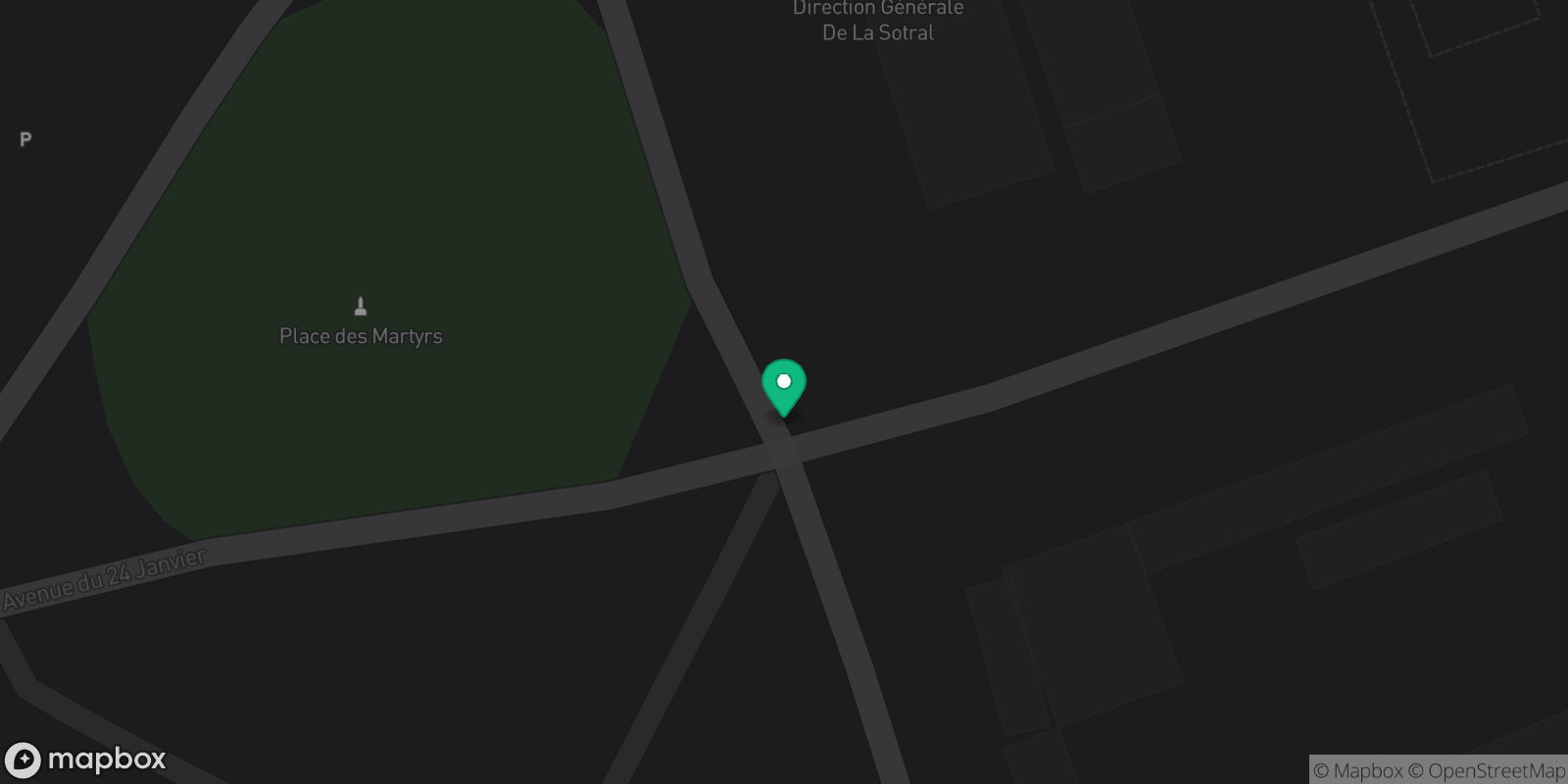 Map showing 1 destinations