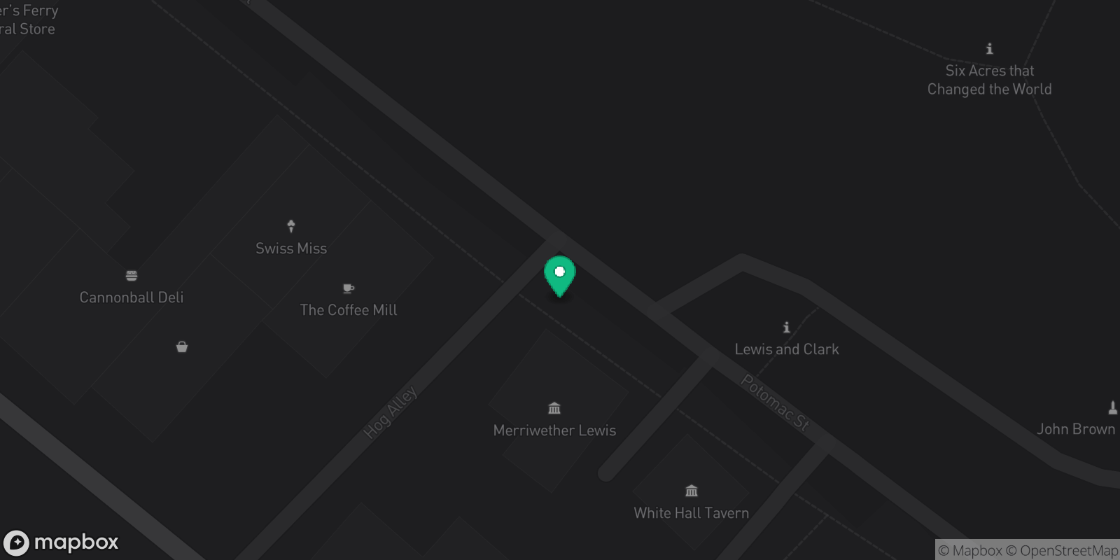 Map showing 1 destinations