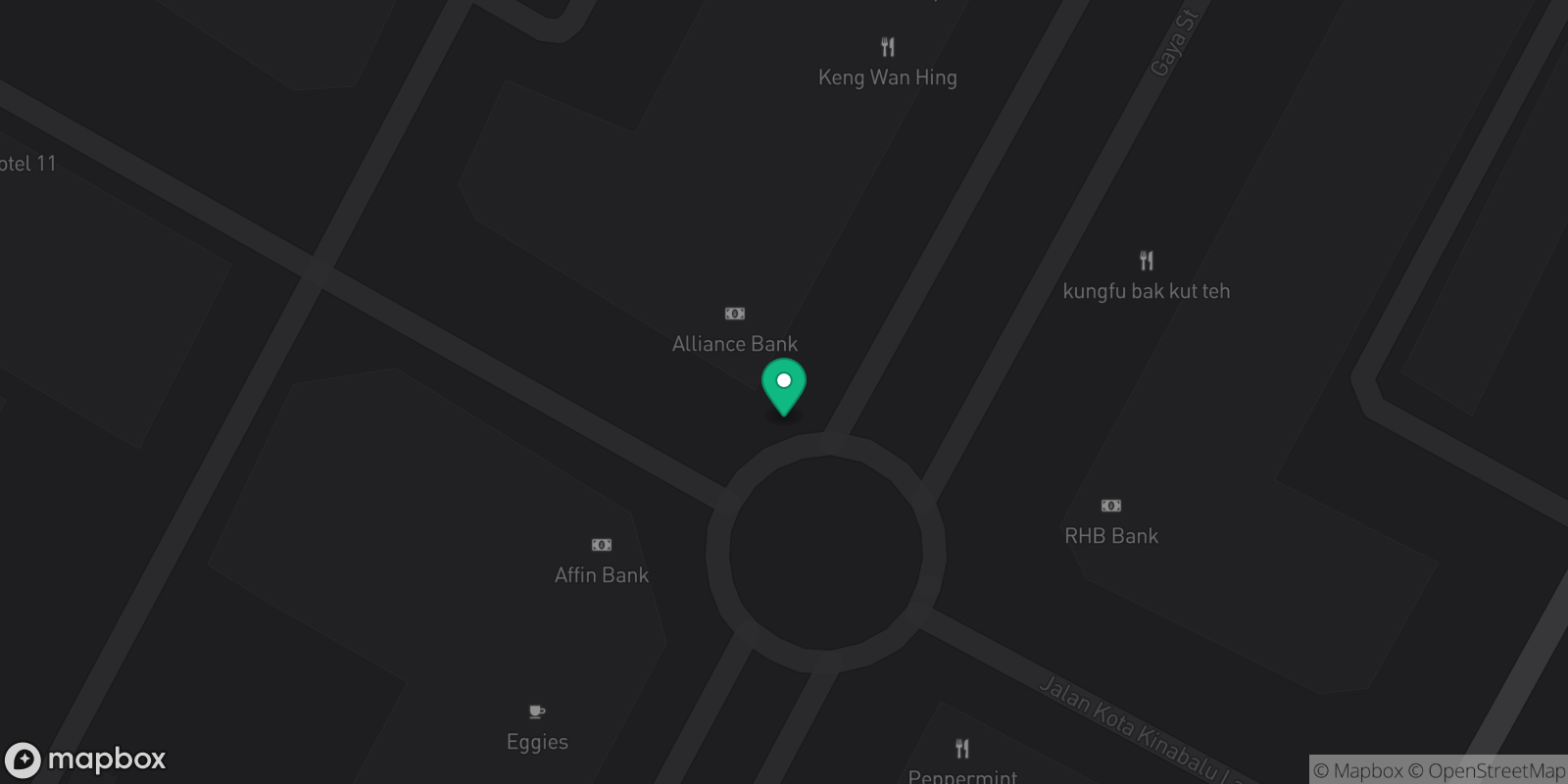 Map showing 1 destinations