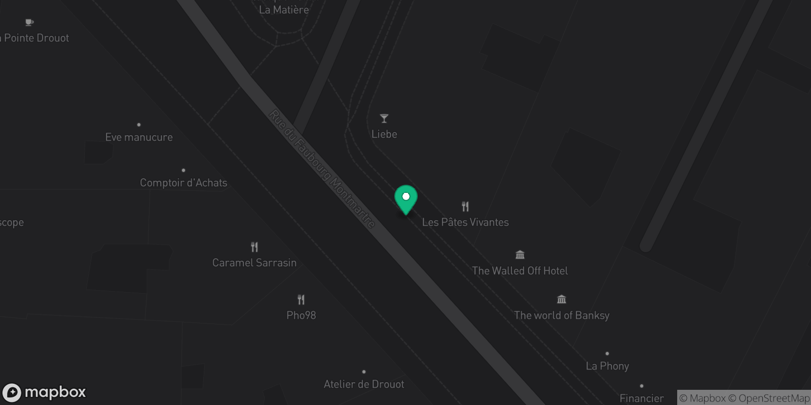 Map showing 1 destinations