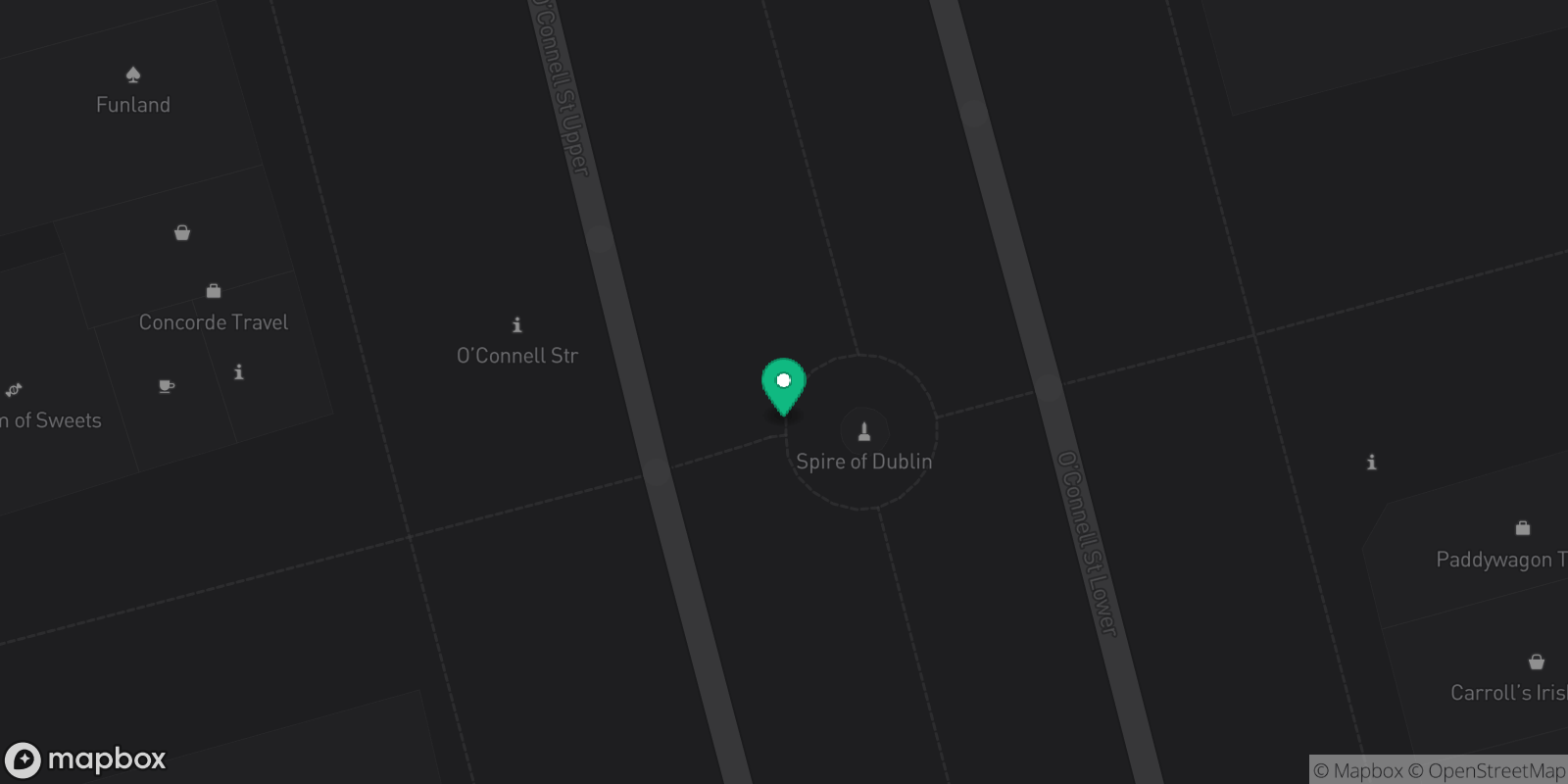 Map showing 1 destinations