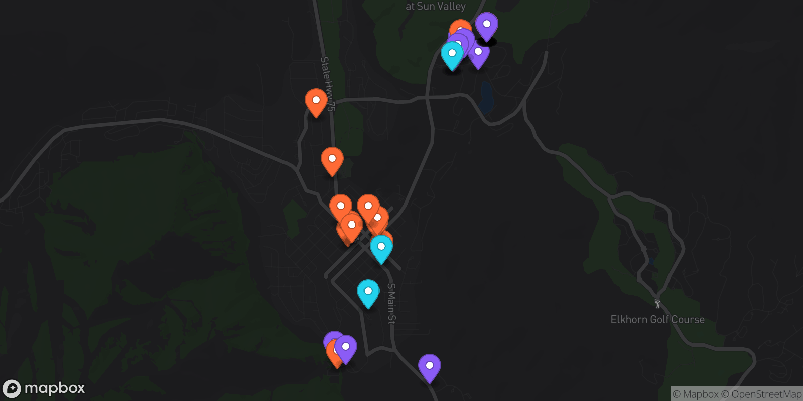 Map showing 37 locations