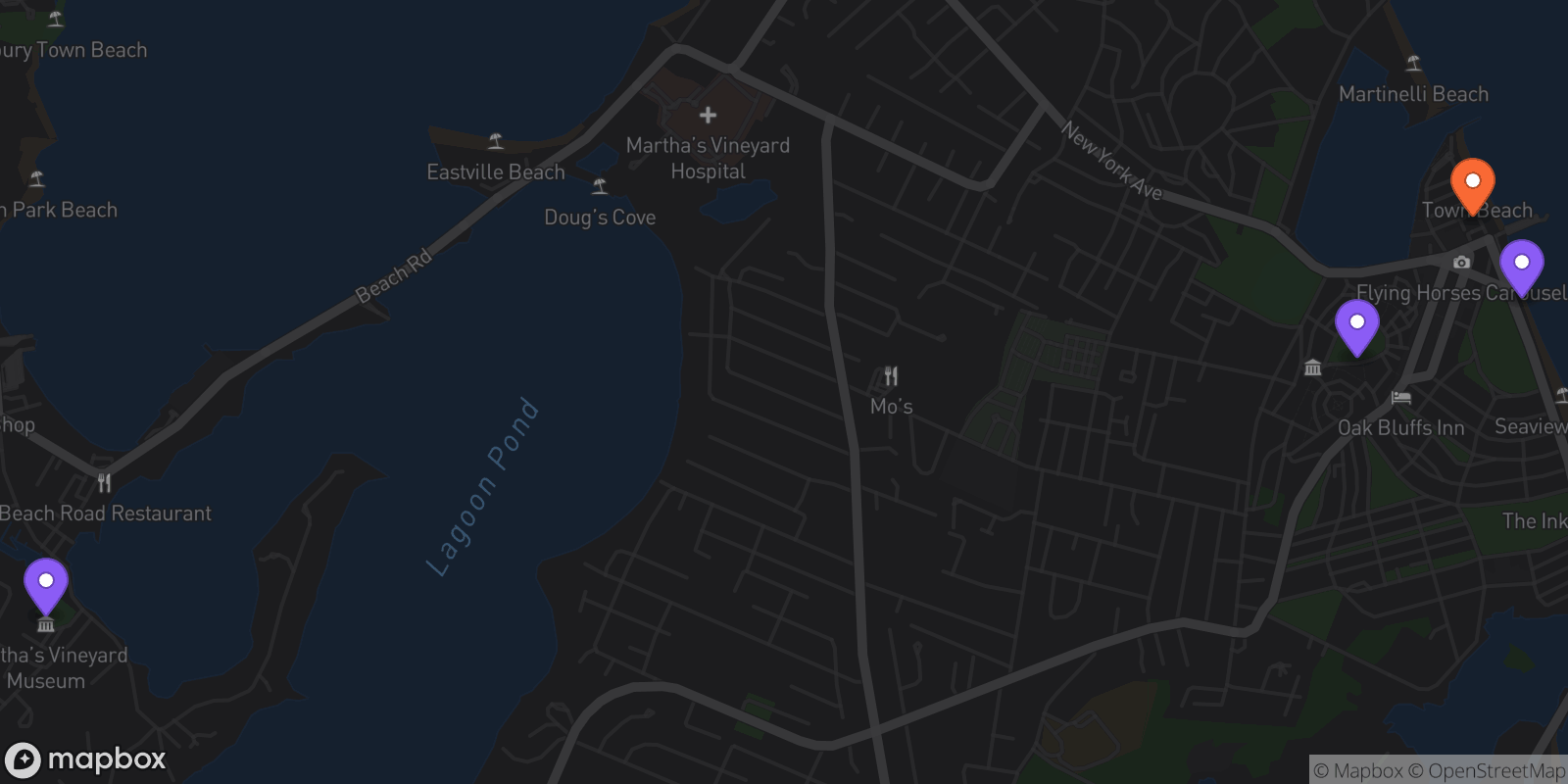 Map showing 4 locations