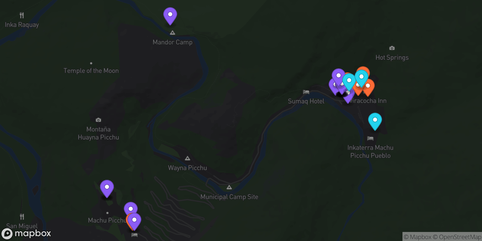 Map showing 26 locations