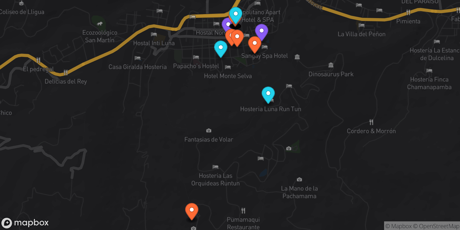 Map showing 35 locations