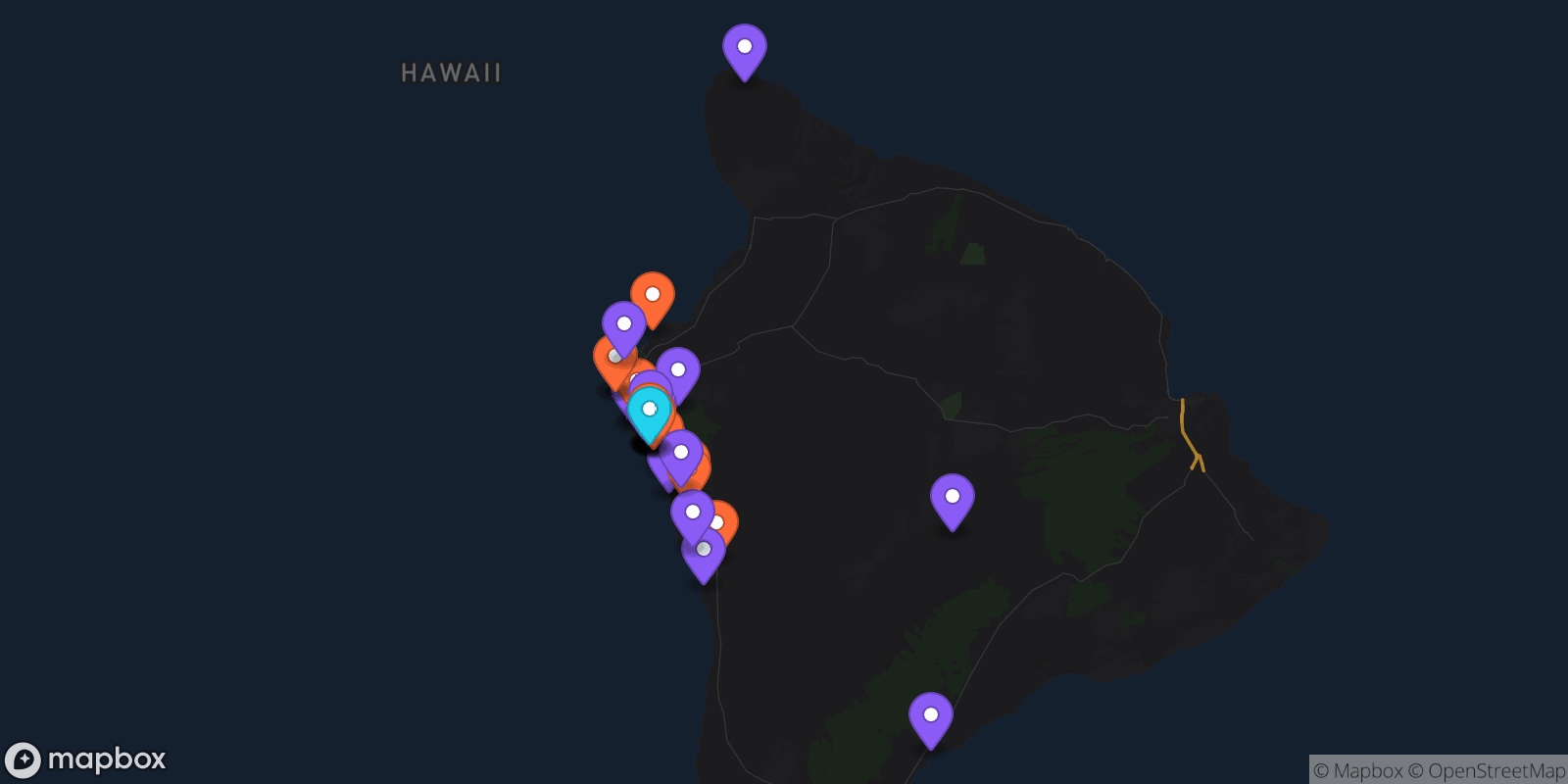 Map showing 37 locations