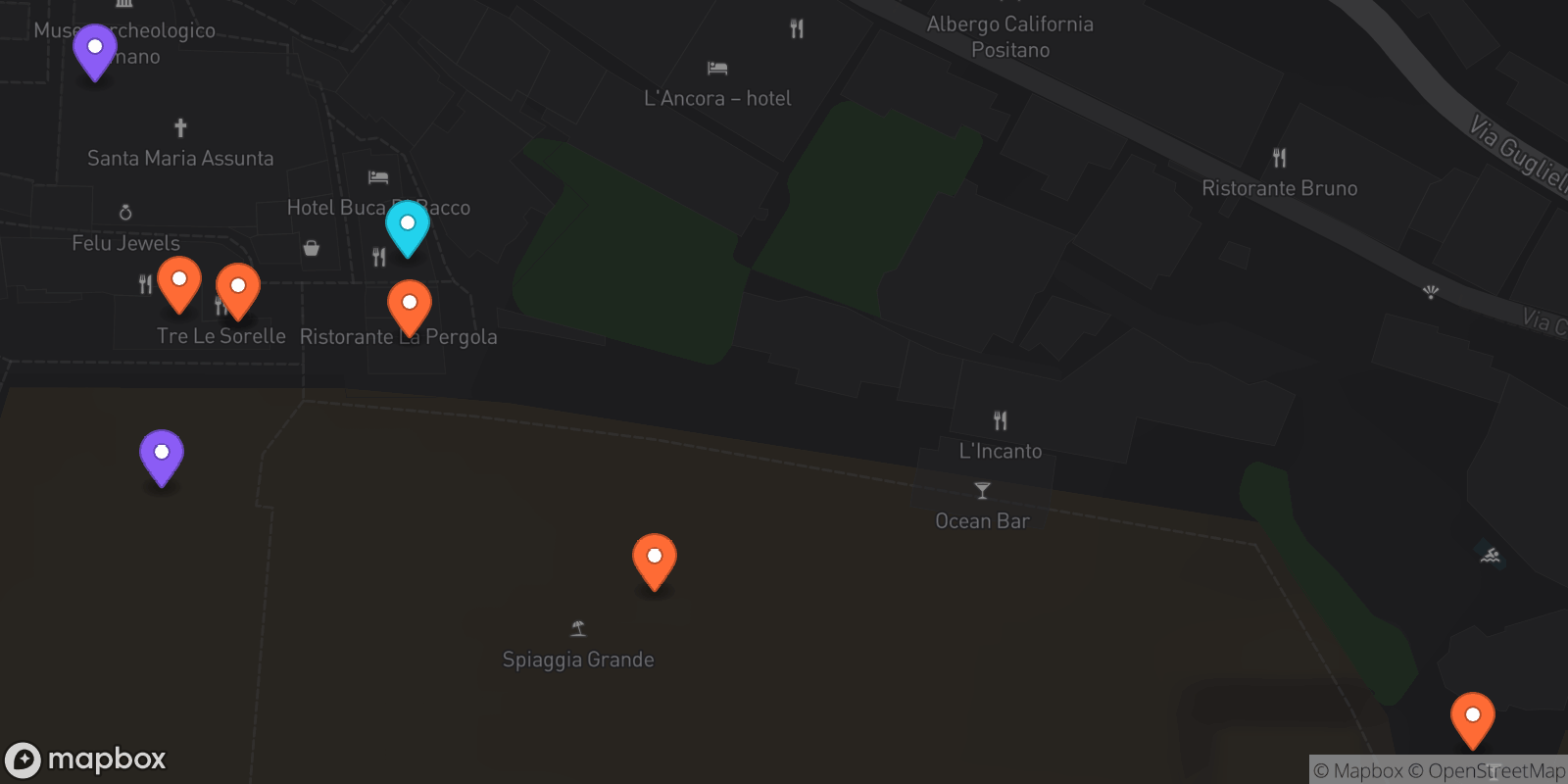 Map showing 9 locations