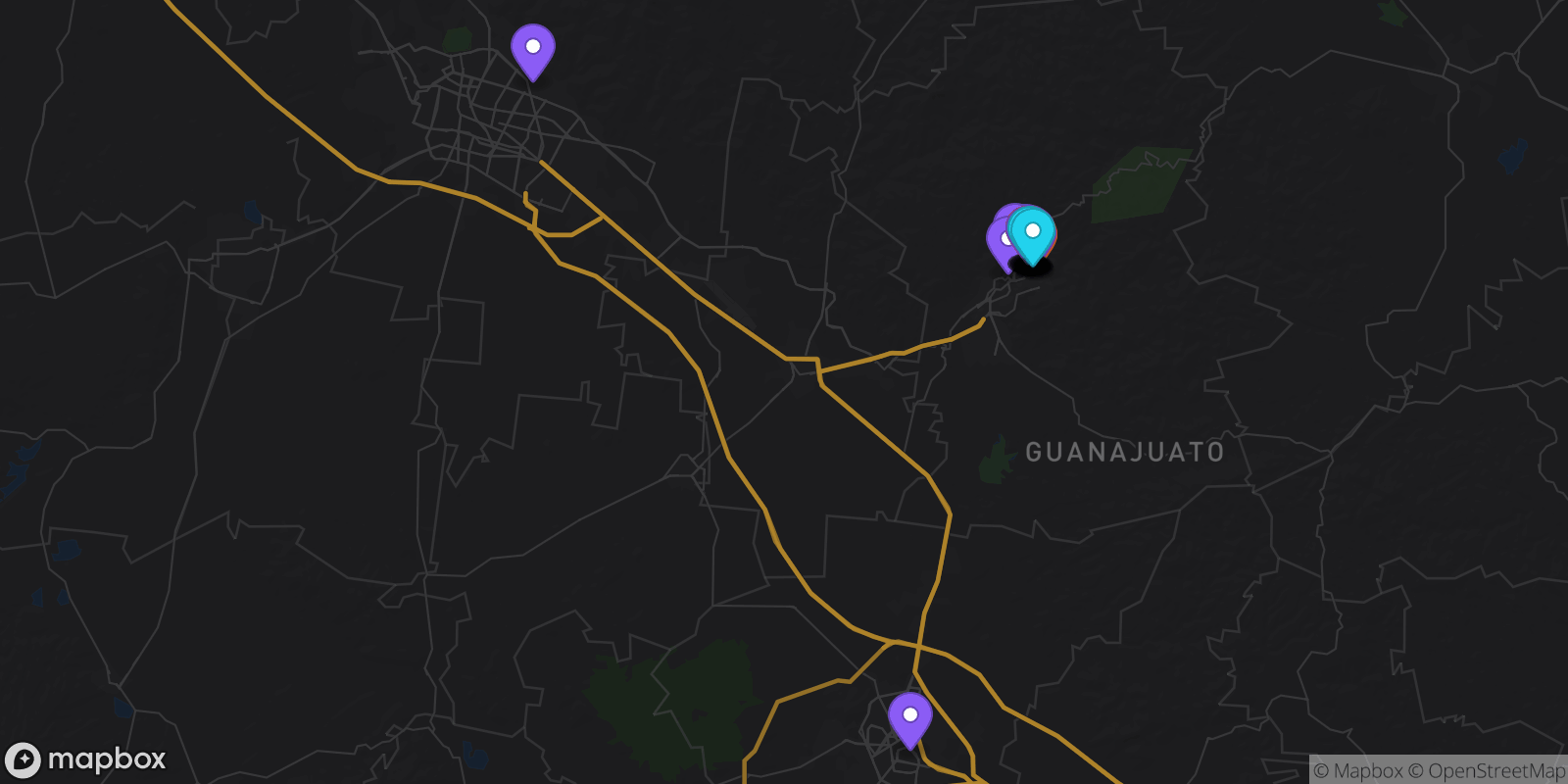 Map showing 48 locations