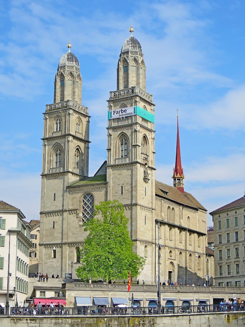 Grossmünster Church and Karlsturm Tower